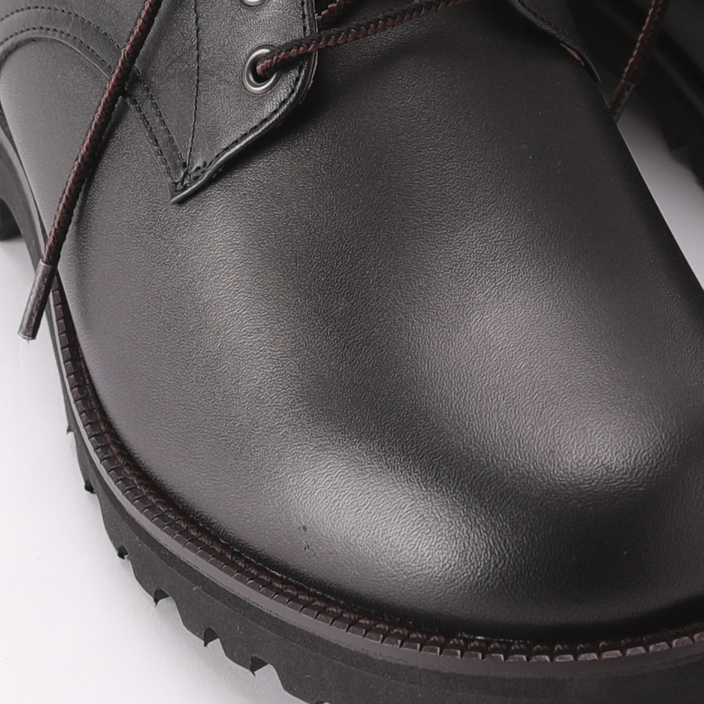 Men's Elevator Shoes Height Increasing 2.36" Taller Plain Toe Lace Up Work Boots Genuine Leather No. 1573