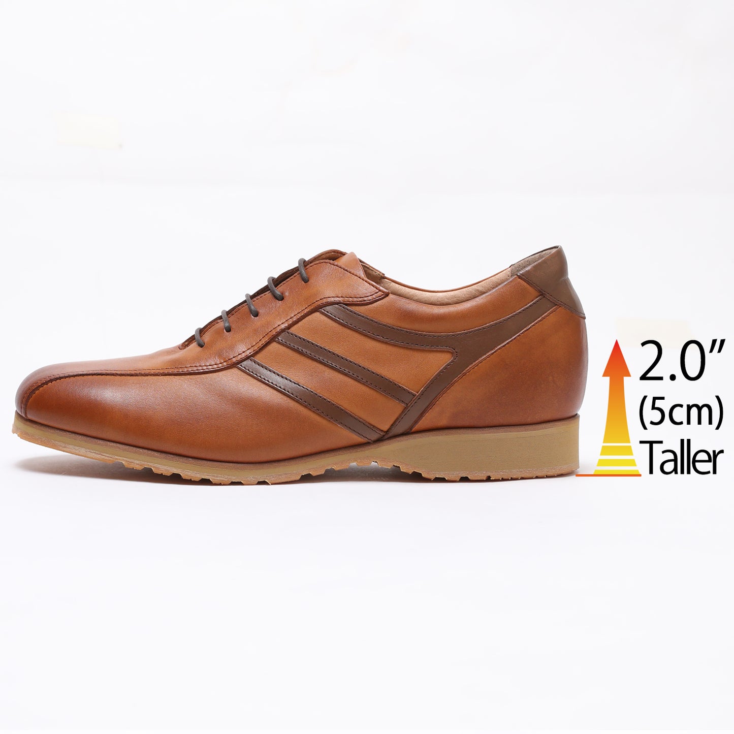 Men's Elevator Shoes Height Increasing 2" Taller Casual Dress Shoes Genuine Leather Fashion Sneaker No. 997