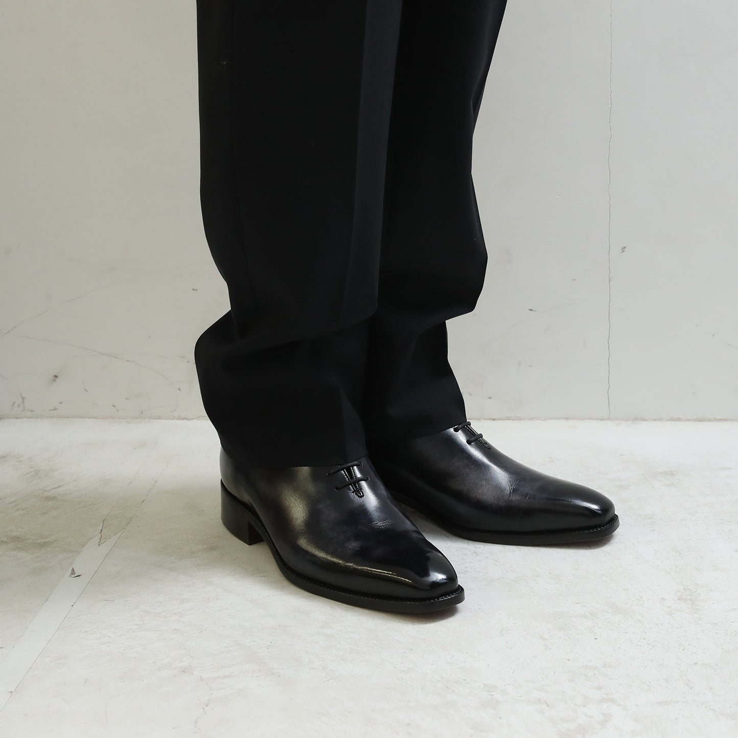 Hand Dyed Genuine Leather Men's Elevator Shoes Height Increasing 2.36" Taller Hole Cut Lace Up Dress Shoes No. 1380