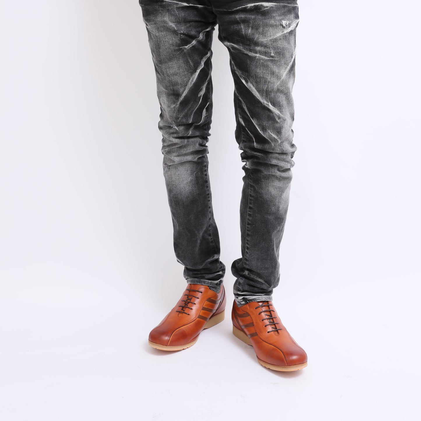 Men's Elevator Shoes Height Increasing 2" Taller Casual Dress Shoes Genuine Leather Fashion Sneaker No. 997