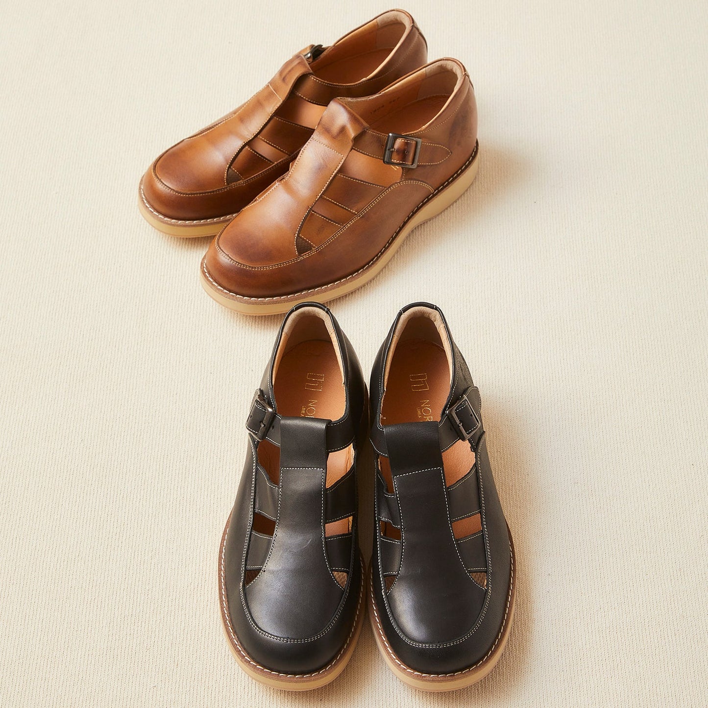 Men's Elevator Shoes Height Increasing 2.2" Taller Genuine Leather Sandal Breathable Choco No. 567