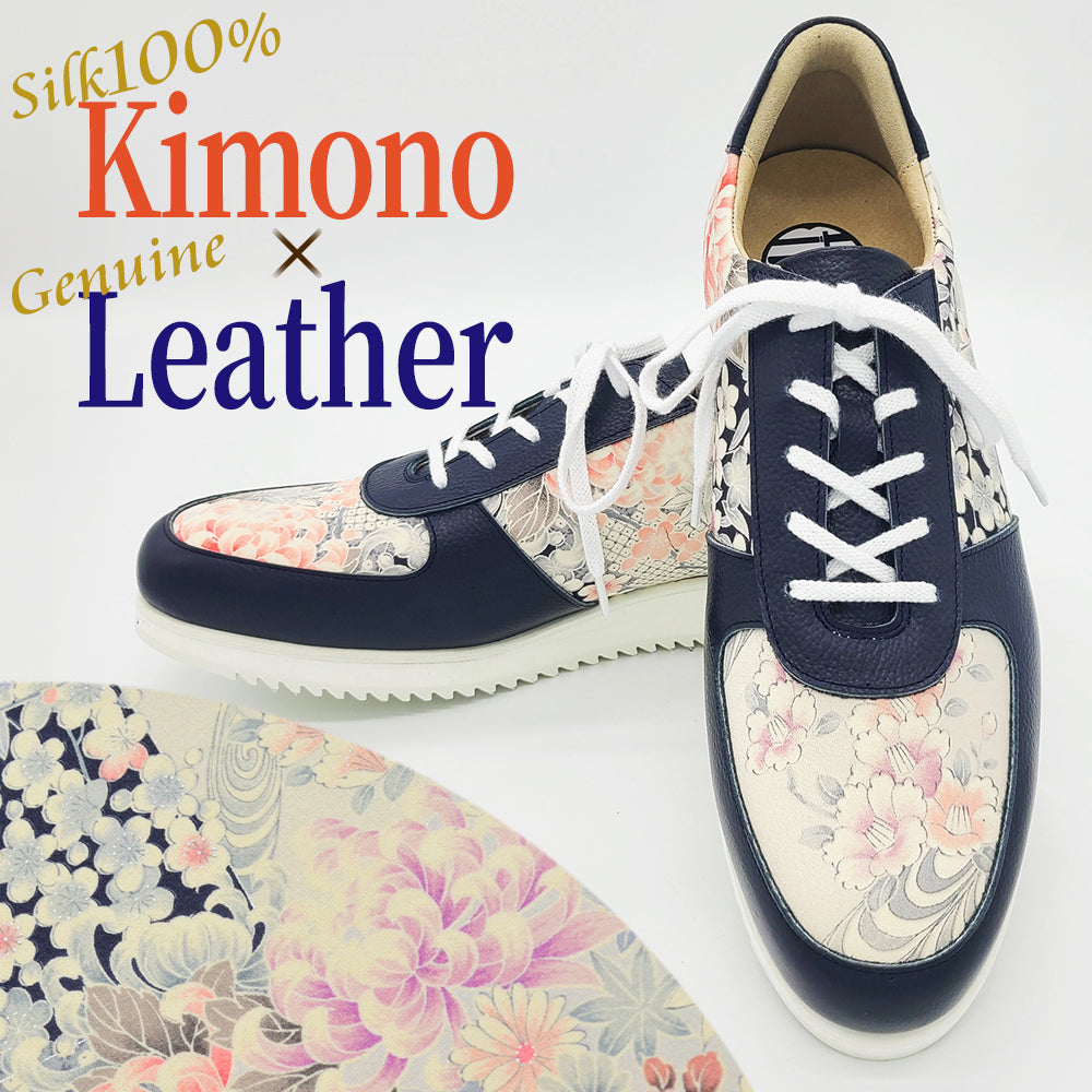 Japanese Kimono Sneakers Unisex Men's Ladies Genuine Leather Lace Up Casual Shoes Fashion Sneaker No.1851E2702