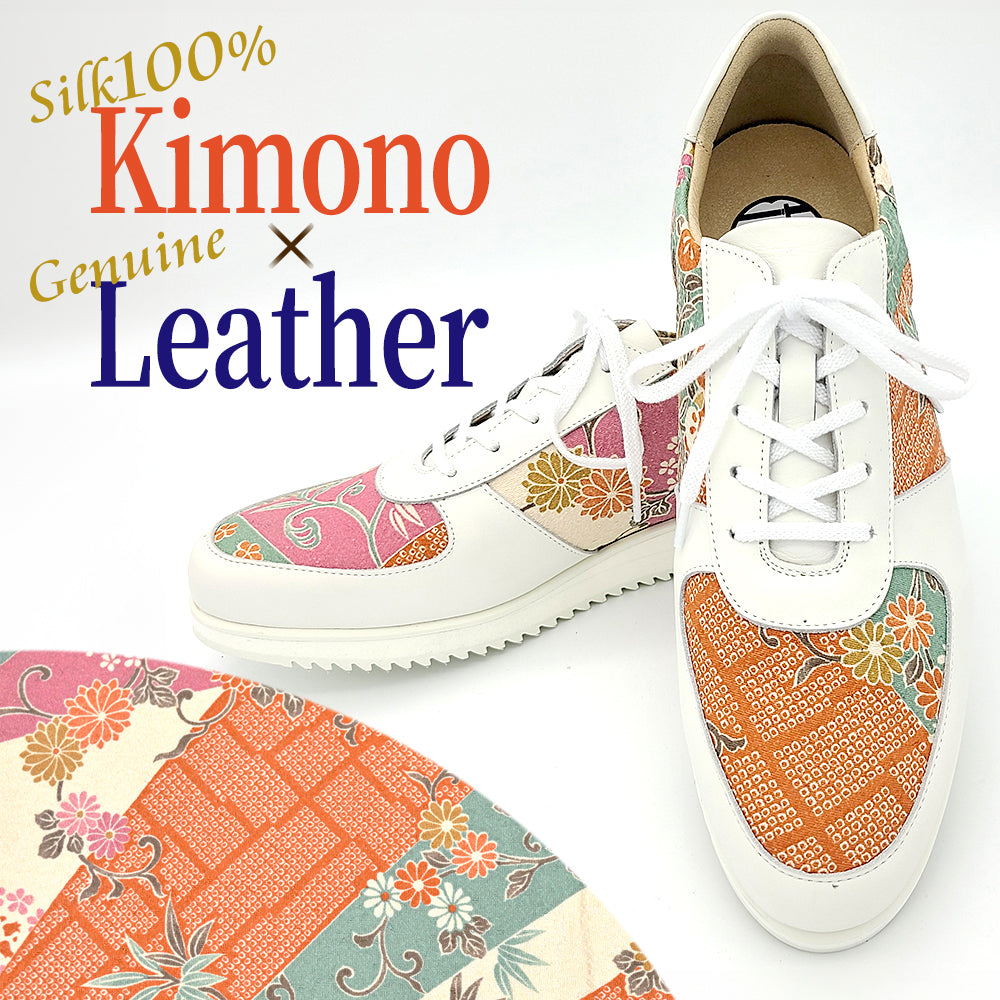 Japanese Kimono Sneakers Unisex Men's Ladies Genuine Leather Lace Up Casual Shoes Fashion Sneaker No.1851S0704