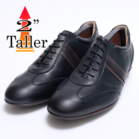 Men's Elevator Shoes Height Increasing 2" Taller Business Casual Shoes Genuine Leather Fashion Sneaker No. 899