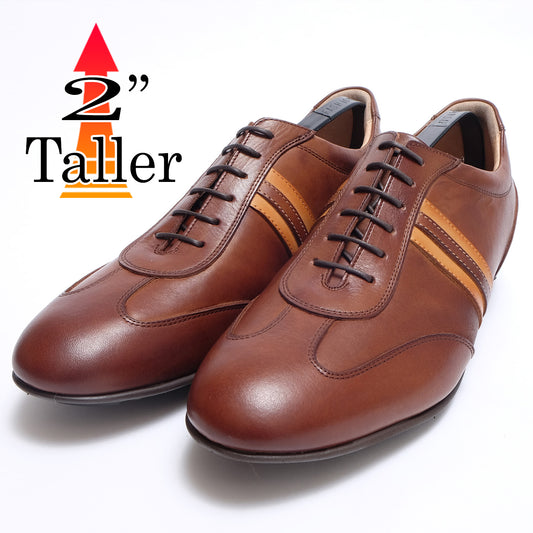 Men's Elevator Shoes Height Increasing 2" Taller Business Casual Shoes Genuine Leather Fashion Sneaker No. 899