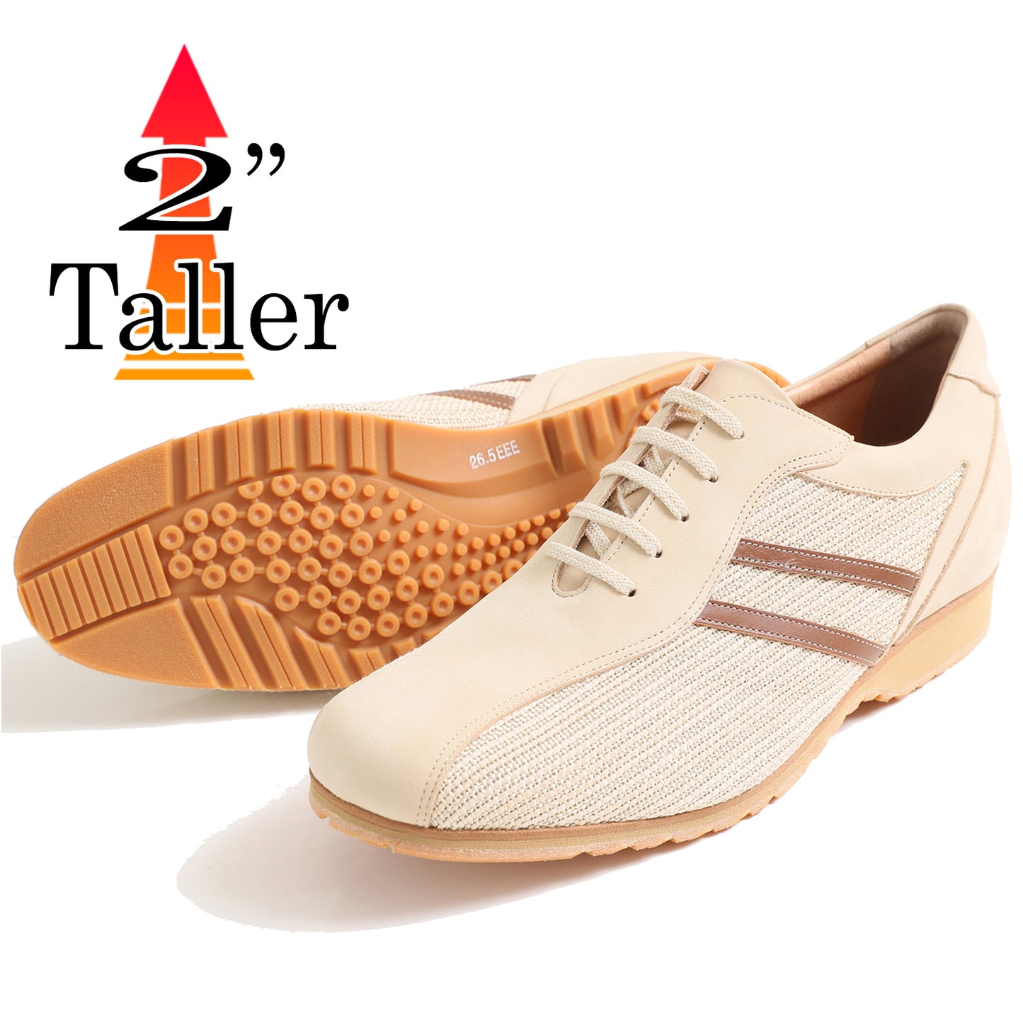 Men's Elevator Shoes Height Increasing 2" Taller Casual Shoes Fashion Sneaker Breathable Mesh No. 994