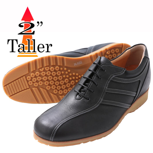 Men's Elevator Shoes Height Increasing 2" Taller Casual Dress Shoes Genuine Leather Fashion Sneaker No. 997
