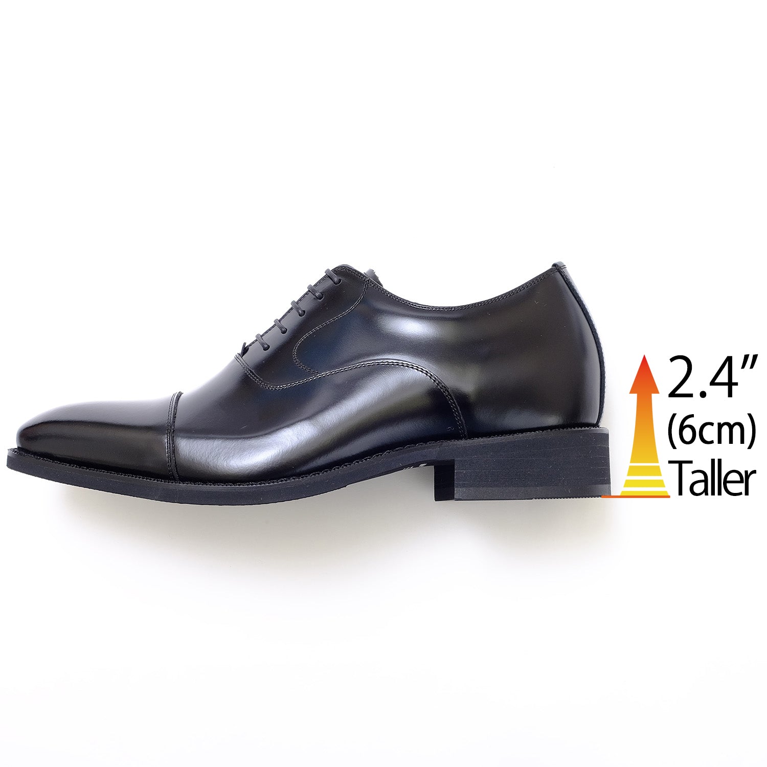 Men's Height Increasing Elevator Shoes 2.36" Taller Oxford Cap Toe... Men's Height Increasing Elevator Shoes 2.36" Taller Oxford Cap Toe...