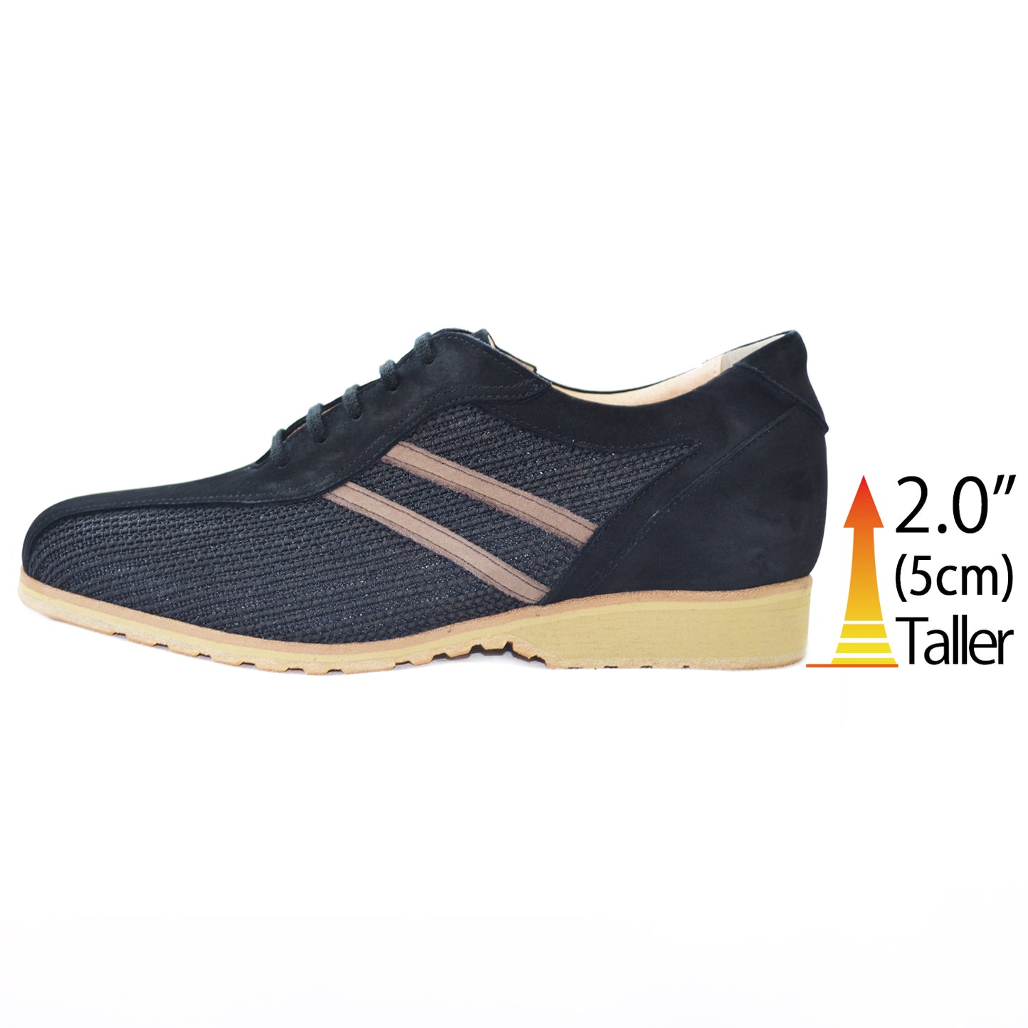 Men's Elevator Shoes Height Increasing 2" Taller Casual Shoes Fashion Sneaker Breathable Mesh No. 994