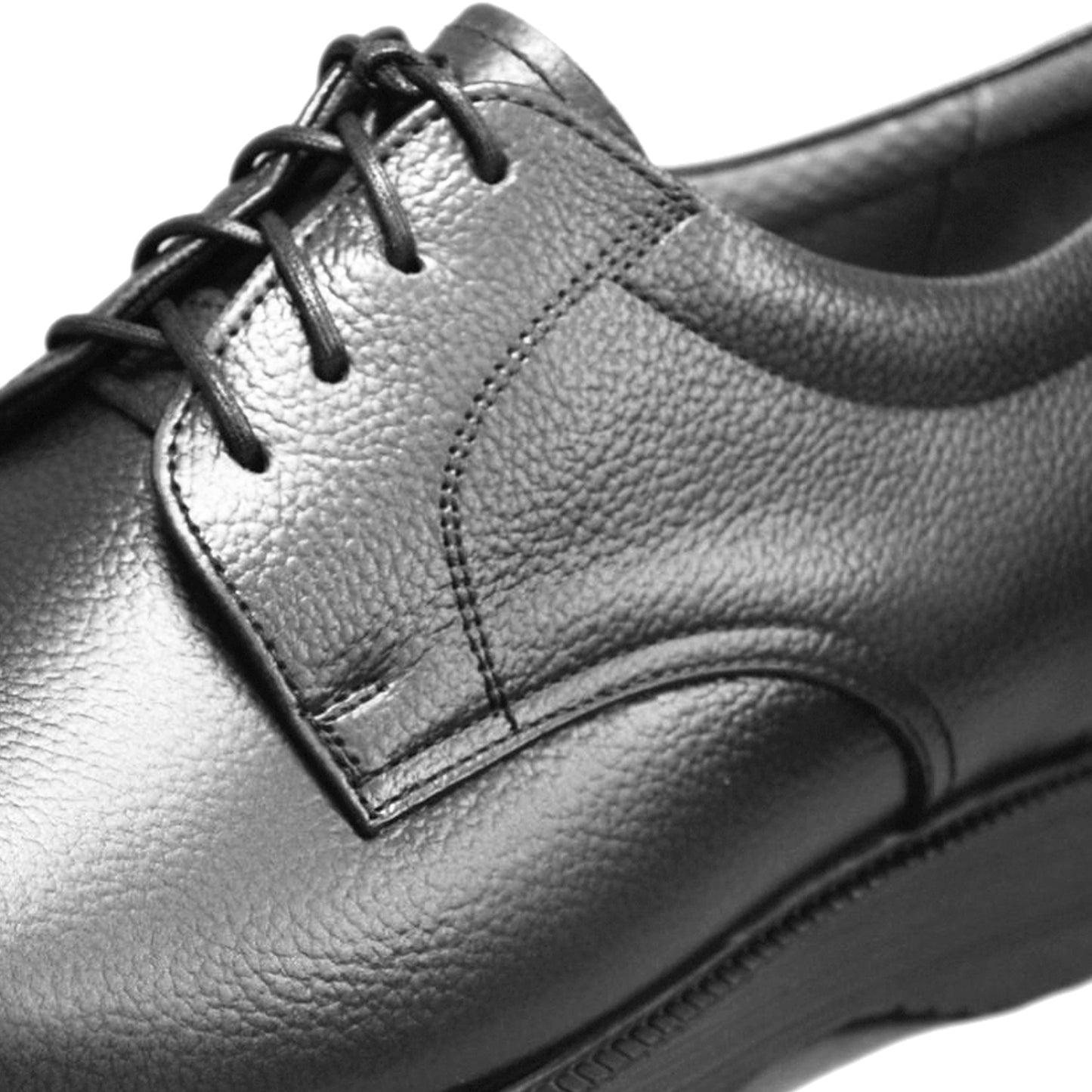 Men's Elevator Shoes Height Increasing 2.2" Taller Derby Plain Toe Lace Up Wide Genuine Leather No. 911